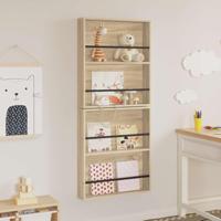 Tijdschrift Rek 2 pcs Sonoma Eiken 60 x 12 x 70 cm Bewerkt hout - thumbnail