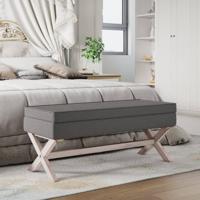 Opbergkruk 110x45x49 cm stof donkergrijs - thumbnail