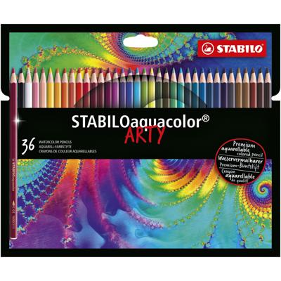 Kleurpotloden STABILO 1636 aquacolor Arty assorti etui à 36 stuks Kleurpotloden STABILO 1636 aquacolor Arty assorti etui à 36 stuks