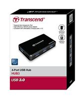 Transcend TS-HUB3K USB 3.2 Gen 1-hub 4 poorten Zwart - thumbnail