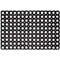 Hamat Rubberen Deurmat Domino Ring 40x60 cm Zwart - thumbnail
