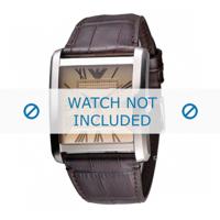 Horlogeband Armani AR1641 Leder Bruin 28mm - thumbnail