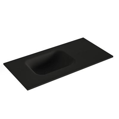 MONDIAZ LEX Urban solid surface inleg wastafel voor toiletmeubel 60cm. Positie wasbak links
