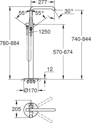 Grohe Vrijstaande Badkraan Essence New Met Douchegarnituur Cool Sunrise Geborsteld Grohe Vrijstaande Badkraan Essence New Met Douchegarnituur Cool Sunrise Geborsteld