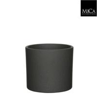 Era pot rond donkergrijs mat h17,5xd19,5 cm Mica Decorations - Mica decorations - thumbnail
