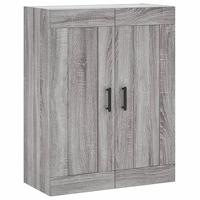 Wandkast 69,5x34x90 cm bewerkt hout grijs sonoma eikenkleurig - thumbnail