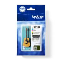 Brother Inktcartridge LC-421XLVAL Origineel Combipack Zwart, Cyaan, Geel, Magenta LC421XLVAL - thumbnail