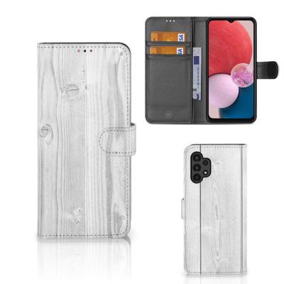 Samsung Galaxy A13 (4G) | Book Style Case | White Wood