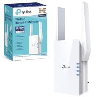 TP-Link RE505X AX1500 Dual Band Wi-Fi 6 Range Extender, Broadband/Wi-Fi Extender,Booster/Hotspot with 1 Gigabit Port & 2 External Antennas, Built-In Access Point Mode, UK Plug,White - thumbnail