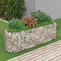 Gabion plantenbak verhoogd 190x50x50 cm gegalvaniseerd ijzer - thumbnail