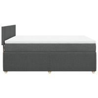 Boxspring met matras stof donkergrijs 160x200 cm - thumbnail