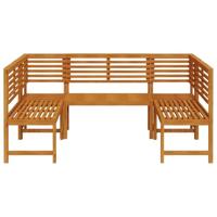 Tuinbankset 5 pcs Bruin Massief acaciahout - thumbnail