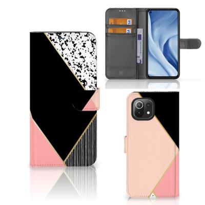 Xiaomi 11 Lite 5G NE | Mi 11 Lite | Book Case | Zwart Roze Vormen