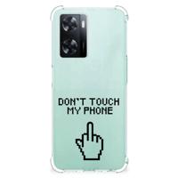 OPPO A57 | A57s | A77 4G Anti Shock Case Finger Don't Touch My Phone - thumbnail
