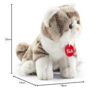 Trudi kitten brad white/grey: 14x18x20 cm (s-20851) - thumbnail