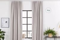 Lifa-Living - Beige Luxe Gordijnen - Verduisterend - Polyester - met 10 Ophanghaken - 150 x 260 cm - thumbnail