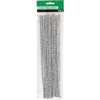 Creativ Company Chenille zilver 30cm, 24st. - thumbnail