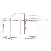 VidaXL Partytent inklapbaar pop-up 580x292x315 cm bruin - thumbnail