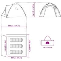 Koepeltent 3-persoons snelontgrendeling groen - thumbnail