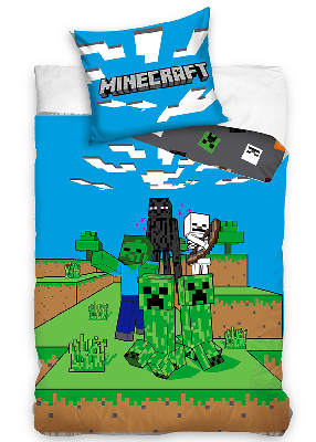 Minecraft Dekbedovertrek MOBS 140 x 200 cm - Katoen (60 x 70 cm) Minecraft Dekbedovertrek MOBS 140 x 200 cm - Katoen (60 x 70 cm)