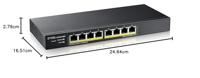 Zyxel GS1915-8EP Managed L2 Gigabit Ethernet (10/100/1000) Power over Ethernet (PoE) Zwart - thumbnail