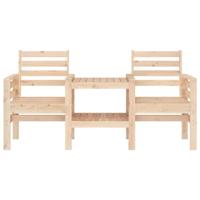 Tuinbank met tafel 2-zits massief grenenhout - thumbnail