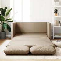 Slaapbank vloermodel 2-in-1 112x174x55 cm kunstleer cappuccino - thumbnail
