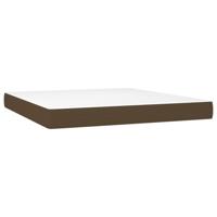 Boxspring met matras stof donkerbruin 180x200 cm - thumbnail