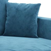 Tweezitsbank 140 cm fluweel blauw - thumbnail