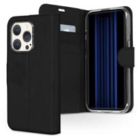 Accezz Wallet Softcase Bookcase iPhone 15 Pro Telefoonhoesje Zwart - thumbnail