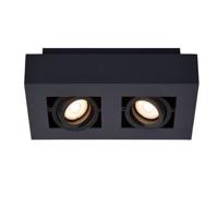Lucide XIRAX - Plafondspot - LED Dim to warm - GU10 - 2x5W 2200K/3000K - Zwart - thumbnail