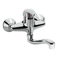 Keukenkraan Tres ECO | Wandmontage | 360° Draaibaar | Mengkraan | 1-hendel | Rond | Chroom - thumbnail