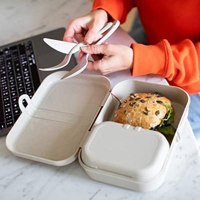 Koziol Bio-Circulair Pascal Ready lunchbox en bestekset - 6-delig - Bruin - thumbnail