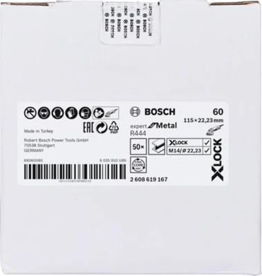 Bosch Accessoires X-LOCK Fiberschijf, 115mm, G 60, R444, Expert for Metal - 1 stuk(s) - 2608619167