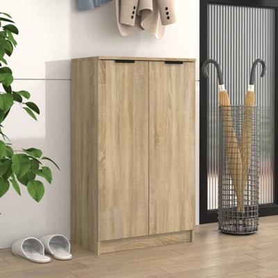 Schoenenkast 59x35x100,5 cm bewerkt hout sonoma eikenkleurig