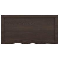 VidaXL Wastafelblad 80x40x(2-6) cm behandeld massief hout donkerbruin - thumbnail