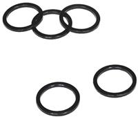 VWP balhoofdtussenring spacer alu 10mm 1.1/8" zwart p/5 - thumbnail