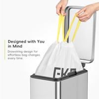 Afvalzak EKO type A 3-6 liter met trekband wit 30 stuks - thumbnail