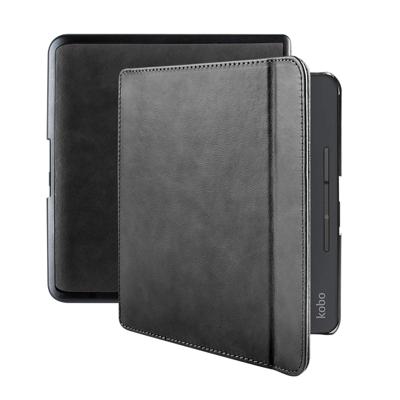 Lunso - Lederen sleepcover hoes - Kobo Forma (8 inch) - Zwart