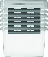 Sunware Q-line box 15 liter transp/metaal - thumbnail