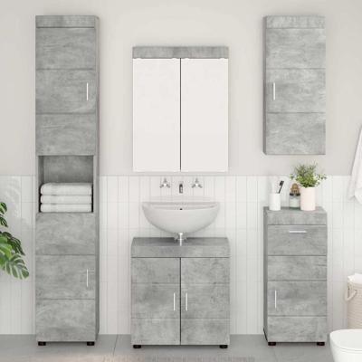 Badkamer wandkast met plank TULUM Beton Grijs 37 x 24,5 x 86 cm