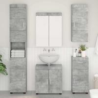 Badkamer wandkast met plank TULUM Beton Grijs 37 x 24,5 x 86 cm - thumbnail
