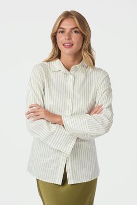 Neo Noir Shirt Caroli Stripe | Dusty Green