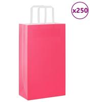 VidaXL Papieren zakken 250 st met hengsels 21x11x36 cm roze - thumbnail