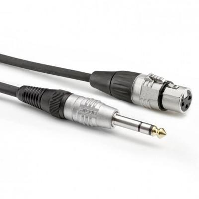Sommer Cable HBP-XF6S-0030 Audio Adapterkabel [1x Jackplug male 6,3 mm (stereo) - 1x XLR-bus 3-polig] 0.30 m Zwart