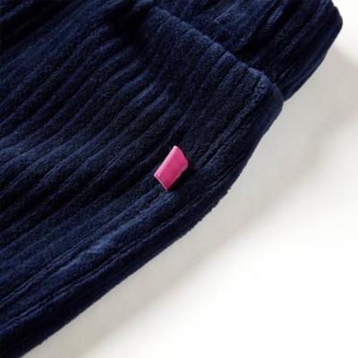 VidaXL Kinderbroek 116 ribfluweel marineblauw