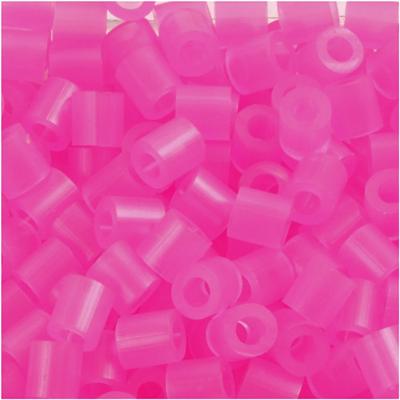 NABBI Strijkkralen, afm 5x5 mm, gatgrootte 2,5 mm, medium, roze neon (32257), 6000 stuk/ 1 doos