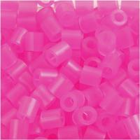 NABBI Strijkkralen, afm 5x5 mm, gatgrootte 2,5 mm, medium, roze neon (32257), 6000 stuk/ 1 doos - thumbnail