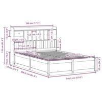 Bedframe zonder matras massief grenenhout 140x200 cm - thumbnail