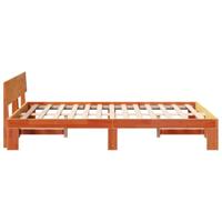Bedframe Wasbruin 140 x 190 cm Massief grenenhout - thumbnail